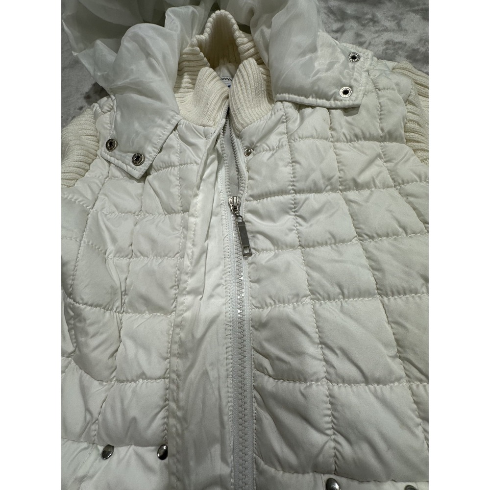 Ashley by 26 International Jacket Women's Size Small White Quilted‎ Zipper EUC - Picture 2 of 11